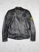 Skórzana kurtka motocyklowa Vintage 80s St. Christophe Francja L