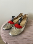 Baleriny złoto srebrne nowe 39 USA 8