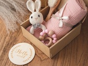 Zestaw DLA niemowlaka 5w1 grzechotka pieluszka