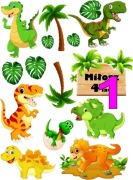 Pan Opłatek na tort - DINOZAURY A4