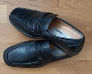 Bata nowe męskie mokasyny urban loafersy czarne skóra 40