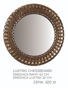 LUSTRO okrągłe; "CHESSBOARD"