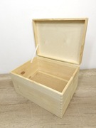 Duże drewniane pudełko skrzynia 40x30x22cm ozdobne decoupage 