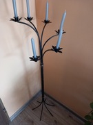Świecznik podłogowy metalowy 6-ramienny