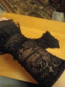 Koronkowe rękawy ozdobne krótkie Czarne