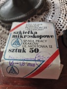kolekcjonerskie szkiełka mikroskopowe  z lat 60/70-tych  PRL