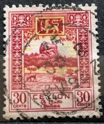 Cejlon, Sri Lanka, słynna skala Sigiriya, 30 centów
