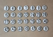 STARE, EMALIOWANE SZYLDZIKI, NUMERKI