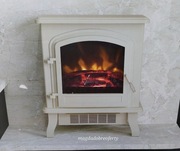 Kominek elektryczny efekt ognia 44,5 x 53 x 25 1.8 kW – Kremowy