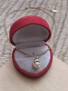 Przepiękny naszyjnik łańcuszek zawieszka perełka stal nierdzewna cudo