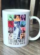 Biały obustronny kubek TAYLOR SWIFT eras tour 
