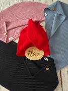 Turban do włosów wafelkowy czerwony mięciutki