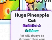 Rainbow Huge Pineapple cat Pet Simulator 99