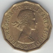 Wielka Brytania 3 pence pensy 1964 - 21,6 mm - nr 2