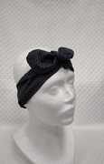 Opaska do włosów Nitchi wiązana z gumką Grafitowa Pin-up 