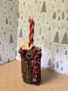 Ręcznie robiona świeca zapachowa | Róża&Chaber&Drzewo Sandalowe