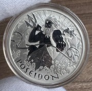 Srebrna moneta 1 uncja srebra Bogowie Olimpu Posejdon 2021