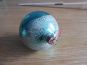 Stara bombka turkusowa z PRL - u