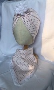 Ostatnia sztuka Komplet Turban + Chusta z Koronką na 1,5 - 3 latka