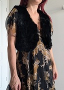 Futerko futro z królika kamizelka Soyaconcept czarne naturalne 