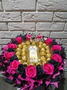 Słodki bukiet z ferrero Prezent dla niej Dzień Kobiet Urodziny Słodki box