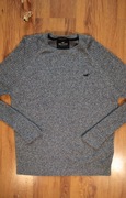 Sweter Hollister r. XL damski szary dł rękaw okrągły dekolt bawełna