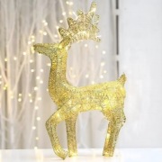 Renifer Led Świecący Podświetlany Figurka Świąteczna Złoty 60 cm