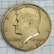 1/2 DOLARA Z 1968 R, MENNICA D-DENVER