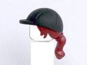 Figurka kask/nakrycie głowy LEGO 92254pb01 red dark