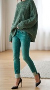 One green elephant spodnie skinny, zielone jeginsy M