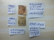 2szt. znaczki Mi 62 ODMIANA 1883r. KOLONIE Brytania MAURITIUS Wiktoria