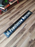 Emaliowana stara tablica ul. Powstańców Warszawy 