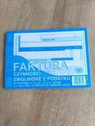Druk faktura zwolniona z Vat-u i rachunek