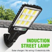 Lampa solarna ścienna LED, Czujnik ruchu i zmierzchu, Zewnętrzna, Do ogrodu
