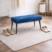 Ławeczka tapicerowana do sypialni / przedpokoju.Jasny granat