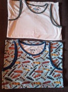 podkoszulki 2 sztuki bawełniane nowe 152 bez rękawów