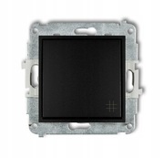 Wyłącznik krzyżowy Podtynkowy Karlik MINI czarny mat 12MWP-6