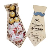 Pudełko drewniane, krawat, dla Dziadka, taty, nauczyciela, prezent 