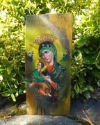 Handmade Decoupage Matka Nieustającej Ikona 