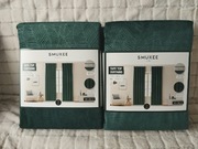 4 zasłony welurowe zielone na taśmie z tunelem w liście SMUKEE 4x zasłona 