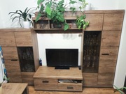 Zestaw mebli (szafki, RTV, półki, stolik kawowy)