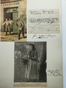 Stare wycinki z gazet i zaświadczenie lekarskie na kartce z albumu