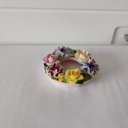 Porcelanowa Obręcz z kwiatami Adderley Bone China England