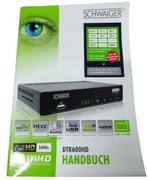 Dekoder DVB-T2 HD HEVC Schwaiger DTR 600 HD (z pilotem/zestaw nowy)