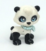 Polly Pocket Sparklin’ Pets Panda Bear #21  z naszyjnikiem z serduszkiem
