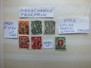 6szt. znaczki Fi U41 przedruk DIENST 1924r. WMG Herb DANZIG Rzesza PMW 