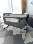 Łóżeczko dostawne Kinderkraft NESTE UP Grey Light Melange + materac