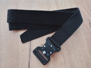 Pasek nylonowy czarny + khaki do spodni 120cm nowy