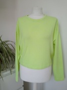 H&M krótki lekki sweterek damski limonkowy r 158/164