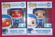 2x Funko Pop! Fantastic 4 First Steps Human Torch + Mister Fantastic